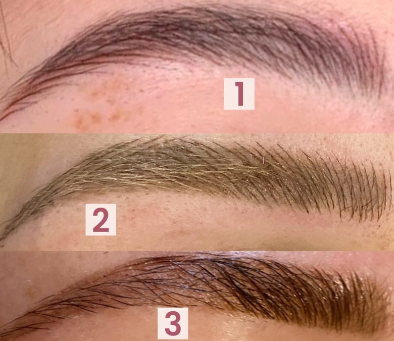 Nano-Hair-Stroke-Brows Nano Microblading Ombre Comparison